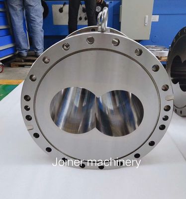 دائم ارتداء المقاومة التوأم برغي الطارد برميل اسطوانة لصناعة الأعلاف الغذائية