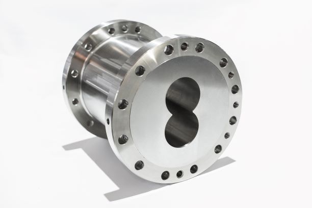 دائم ارتداء المقاومة التوأم برغي الطارد برميل اسطوانة لصناعة الأعلاف الغذائية